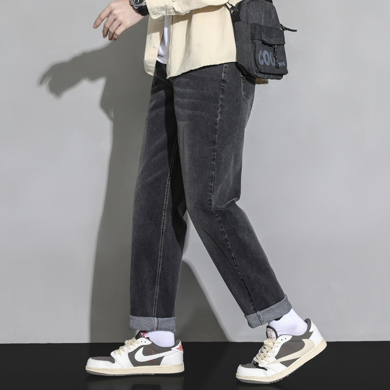 CBAT318-1B 春秋季高端牛仔褲直筒寬鬆(4色)