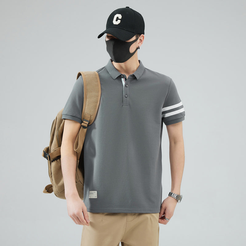 CBEBG5528-65B潮牌Polo衫男翻領短袖t卹純棉彈力(6色)
