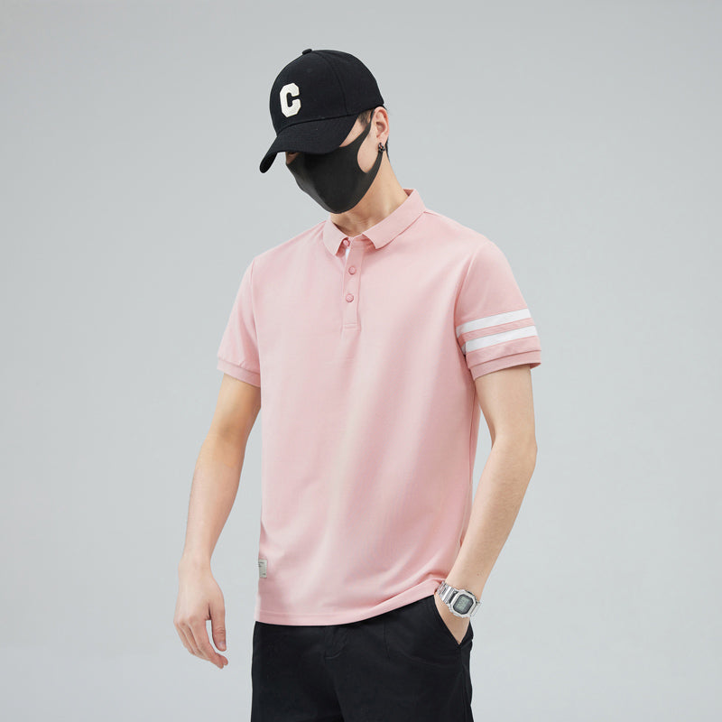 CBEBG5528-65B潮牌Polo衫男翻領短袖t卹純棉彈力(6色)