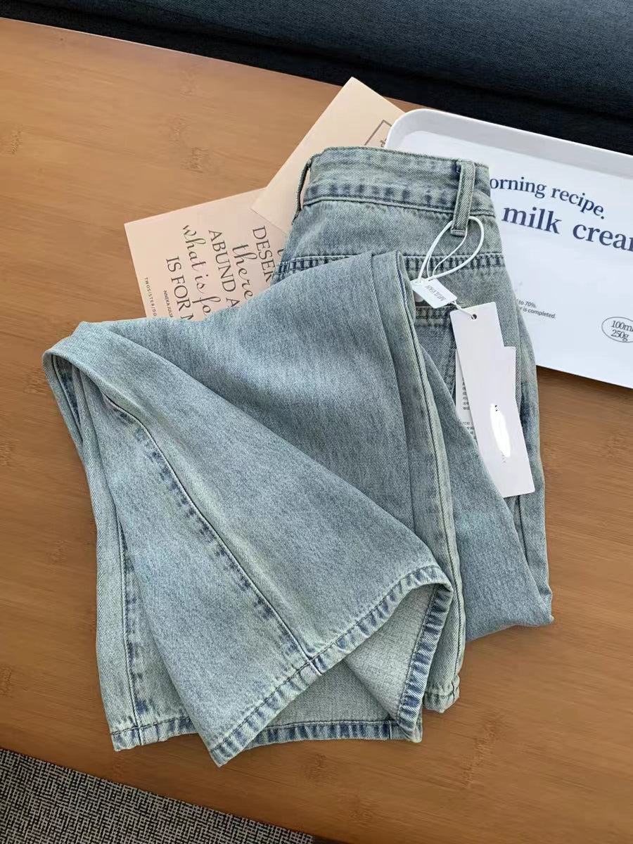CGAY0963-36H 基礎款顯瘦淺色系牛仔長褲
