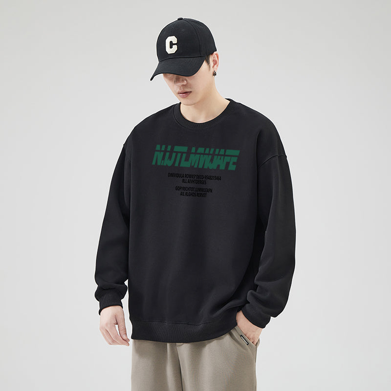 CBDC-W210-1B 圓領衛衣美式重磅寬鬆長袖男裝上衣(3色)