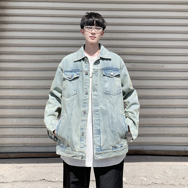 CBCK-S608-1B 水洗做舊牛仔夾克休閒外套