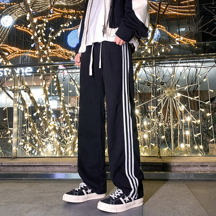 CBAKJ2358-303-1B 春季新側骨三織帶寬鬆休閒褲(2色)
