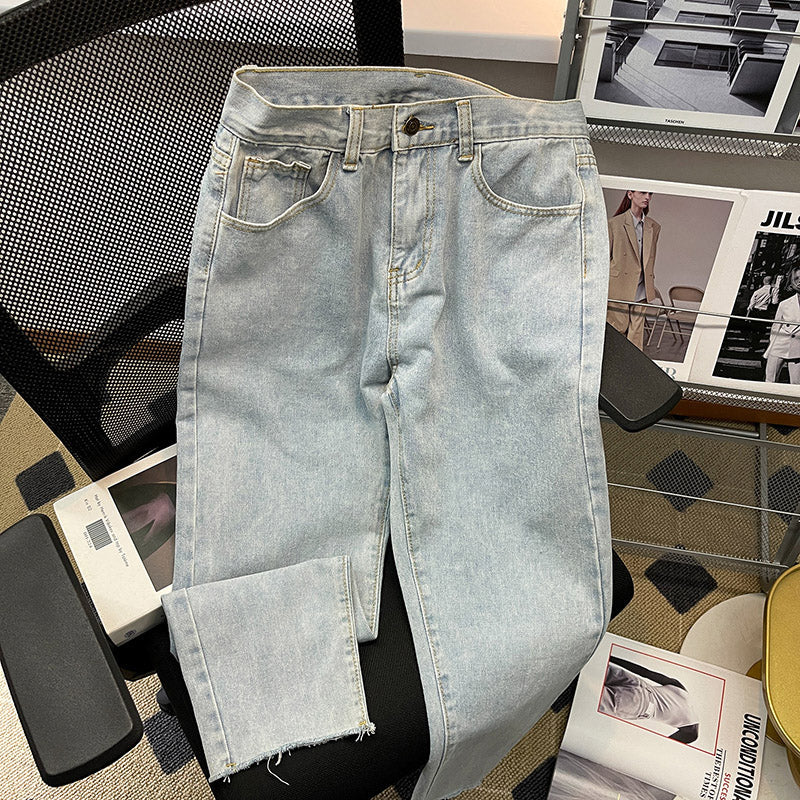 CBATS-G22-303-1B 牛仔褲寬鬆直筒休閒褲(4色)