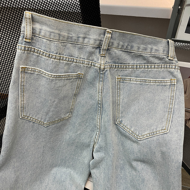 CBATS-G22-303-1B 牛仔褲寬鬆直筒休閒褲(4色)