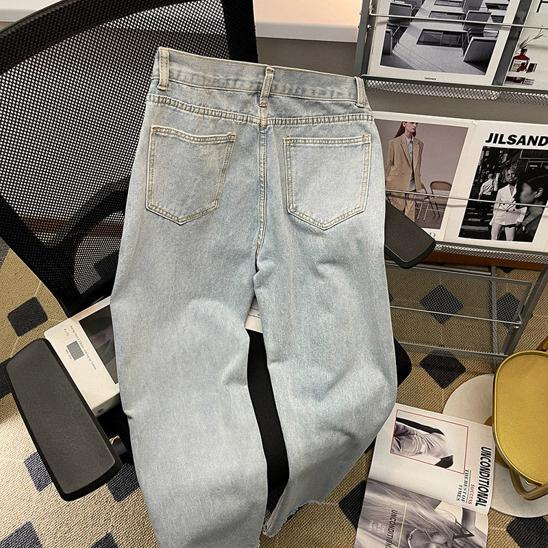 CBATS-G22-303-1B 牛仔褲寬鬆直筒休閒褲(4色)