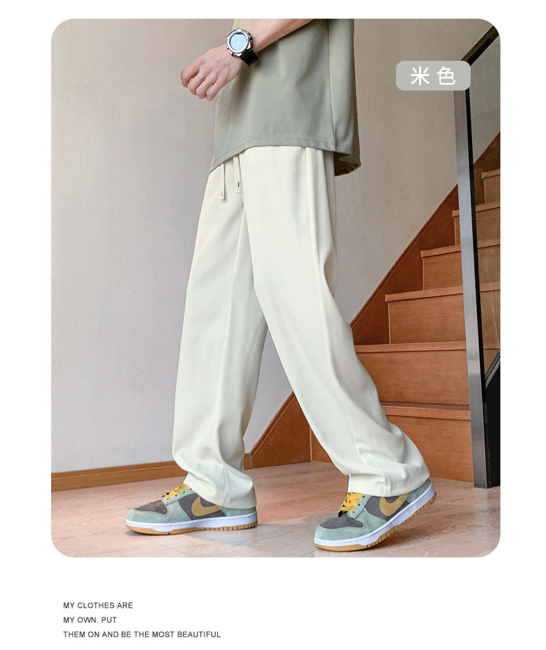 CBAT-H41-503-1B 冰絲速乾夏季薄款闊腿直筒長褲(3色)