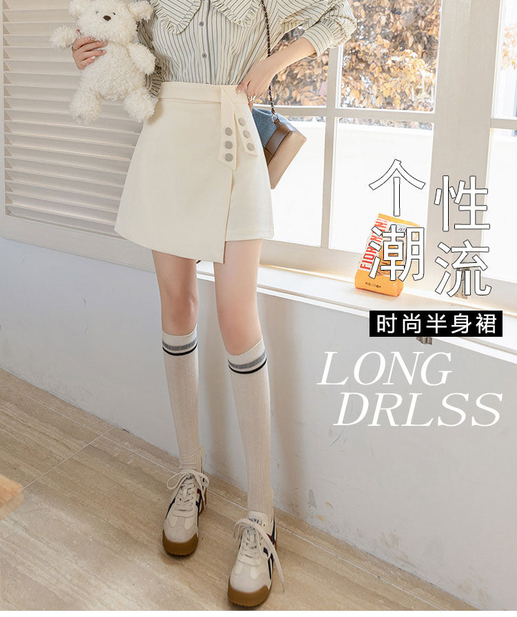CGS8468-51B不規則黑色短裙春秋季(2色)