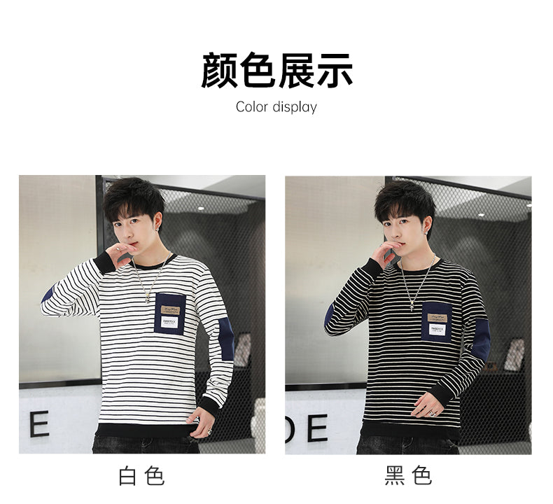 CBDD784-1B 加絨保暖圓領秋冬款寬鬆休閒長袖T恤(2色)