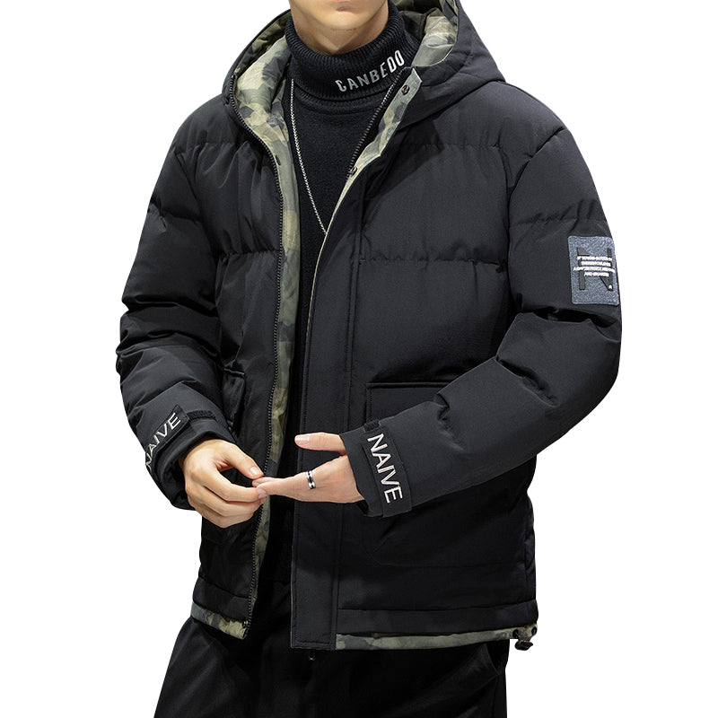 CBCQM5023-65B 冬季連帽棉衣寬鬆加厚羽絨棉服外套(3色)