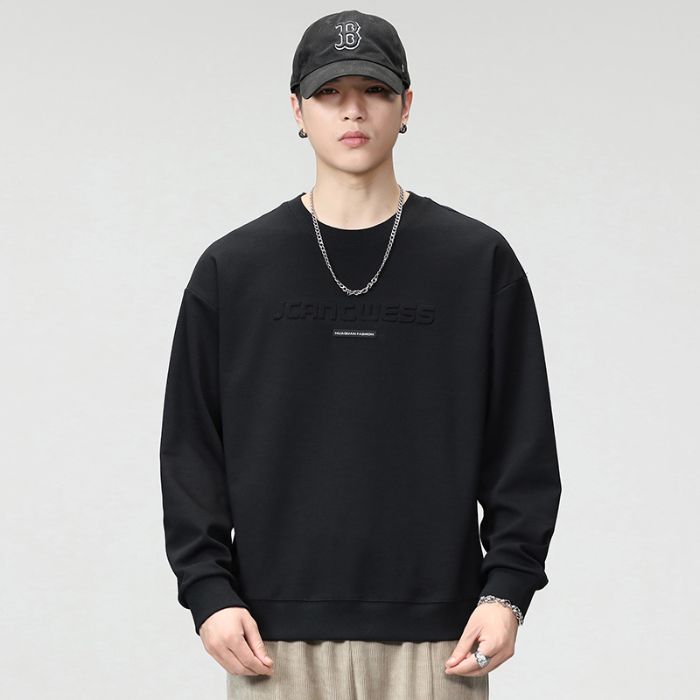 CBDBG2310-65B 冬季加絨加厚保暖寬鬆圓領長袖T恤(7色)