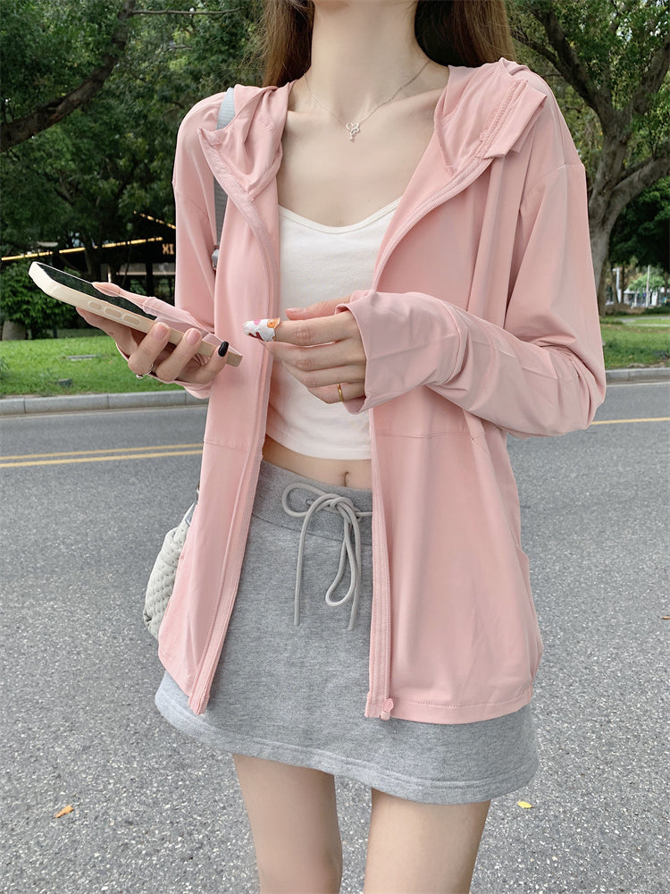CGC0602-2B 冰絲防曬衣夏季防曬服大帽檐防紫外線薄男女外套(3色)CBC