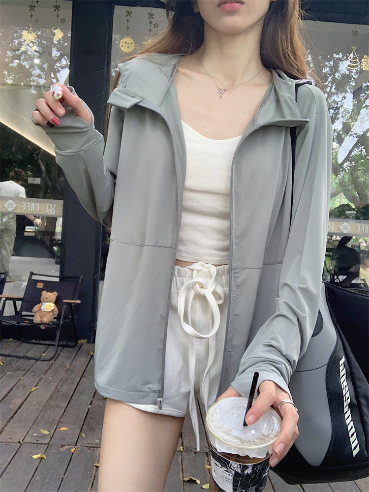 CGC0602-2B 冰絲防曬衣夏季防曬服大帽檐防紫外線薄男女外套(3色)CBC