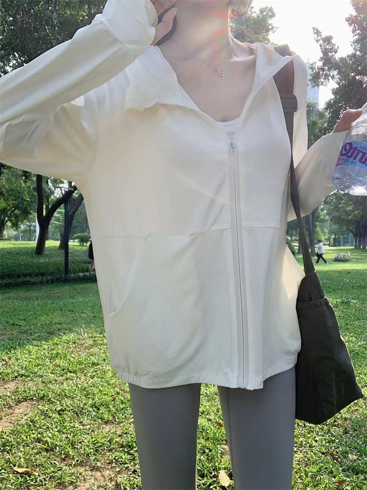 CGC0602-2B 冰絲防曬衣夏季防曬服大帽檐防紫外線薄男女外套(3色)CBC