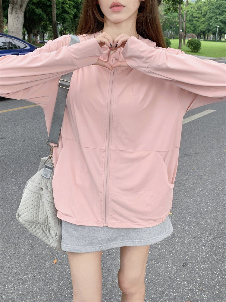 CGC0602-2B 冰絲防曬衣夏季防曬服大帽檐防紫外線薄男女外套(3色)CBC