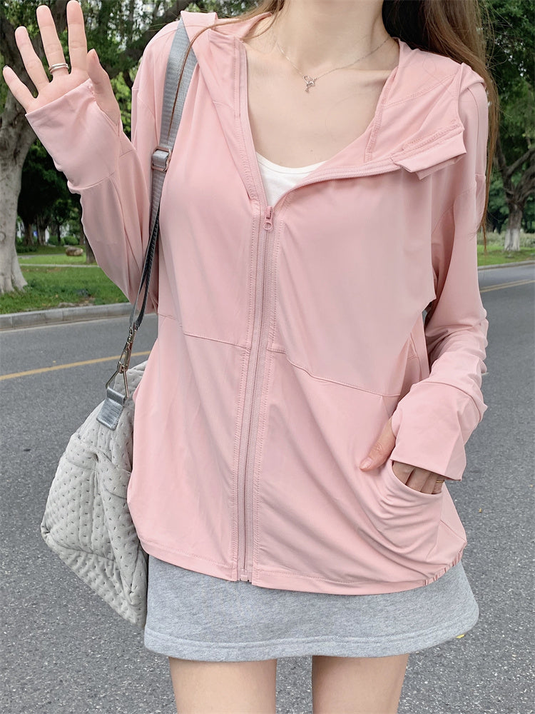 CGC0602-2B 冰絲防曬衣夏季防曬服大帽檐防紫外線薄男女外套(3色)CBC