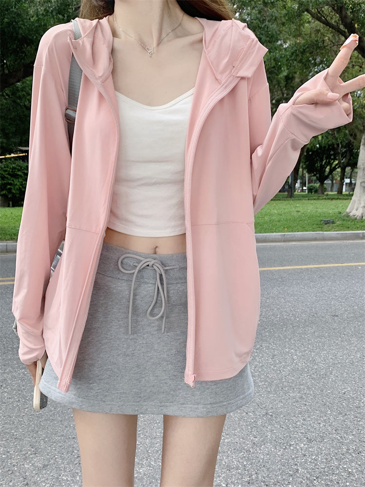 CGC0602-2B 冰絲防曬衣夏季防曬服大帽檐防紫外線薄男女外套(3色)CBC
