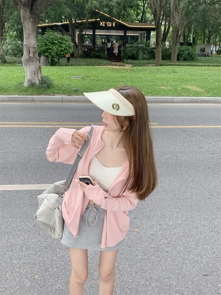 CGC0602-2B 冰絲防曬衣夏季防曬服大帽檐防紫外線薄男女外套(3色)CBC