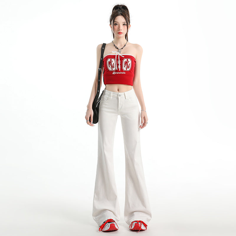 CGA071123-11B 春夏季低腰寬鬆微喇牛仔褲(3色.常規.加長款)