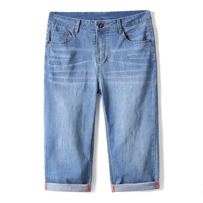 CBSHJ-A99-103-1B 夏季七分褲牛仔短褲鬆直筒休閒短褲(4色)