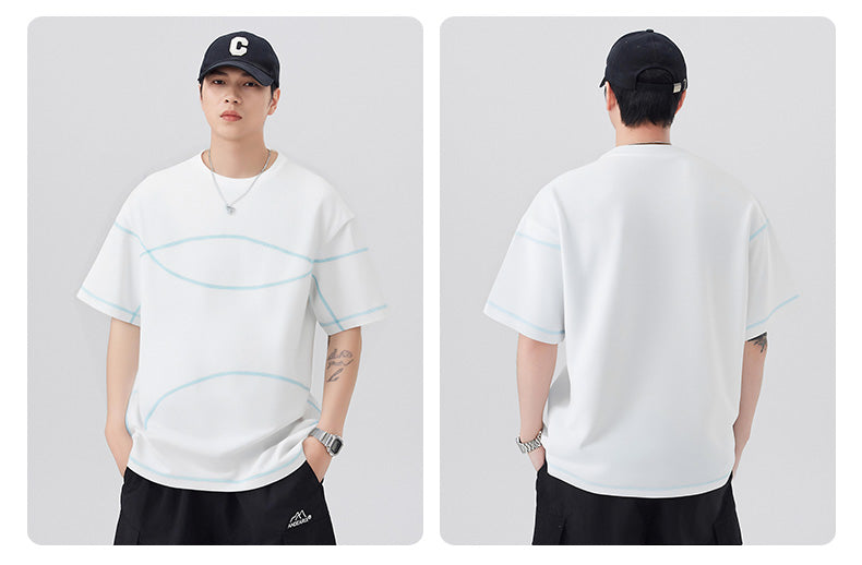 CBEMYY25-303-65B 夏季冰絲短袖寬鬆速幹T恤(3色)