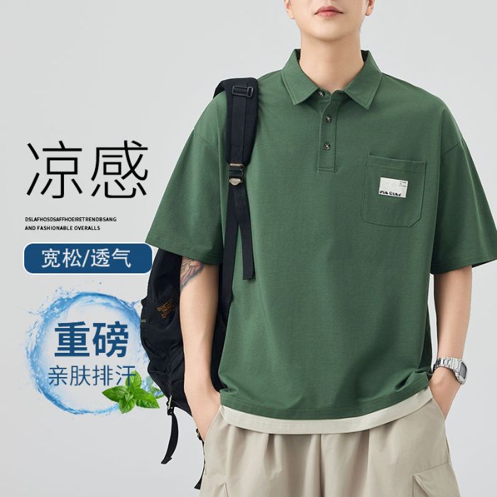 CBEKD6138-65B 夏季短袖POLO衫寬鬆休閒百搭翻領T恤