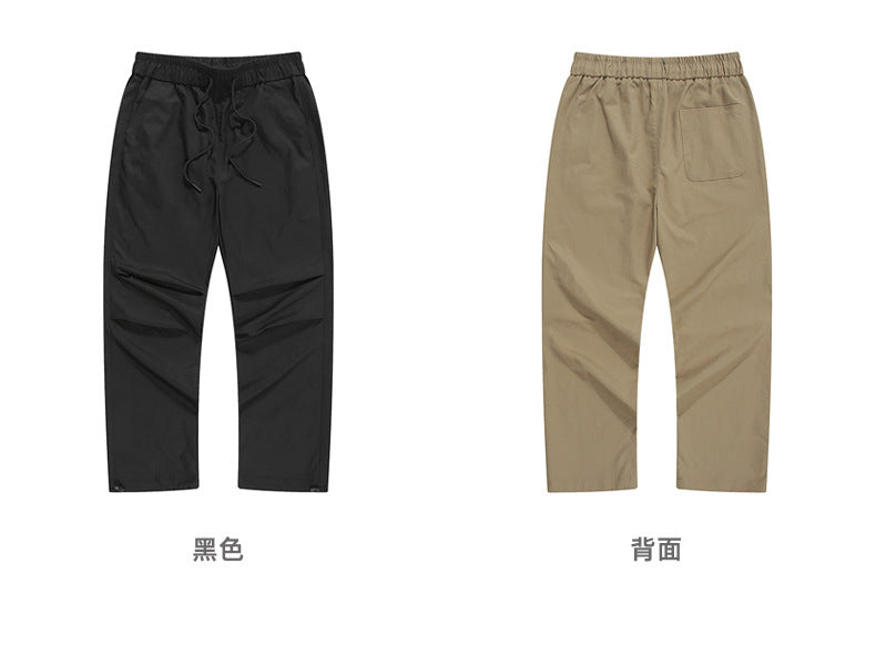 CBA93266-124B 水洗垂感傘兵褲抽繩束脚休閒褲(5色)