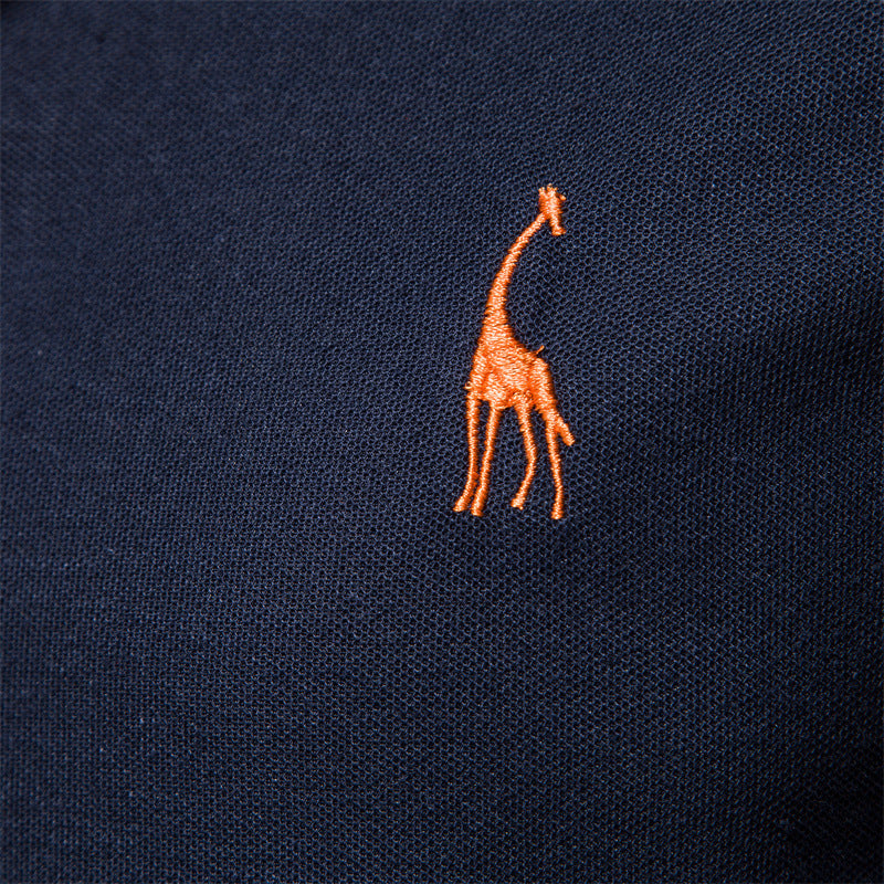 CBET02-4H 小鹿刺繡POLO衫短袖朱地網眼翻領T恤(8色)