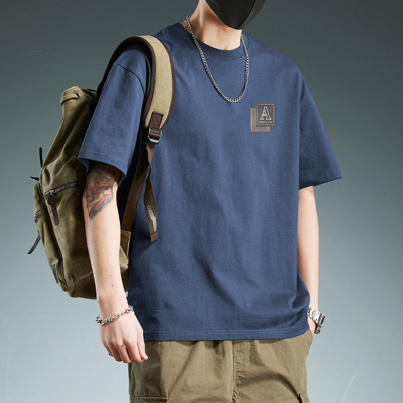 CBE2468-96B 純棉200克短袖港風T恤百搭夏季衣服(5色)