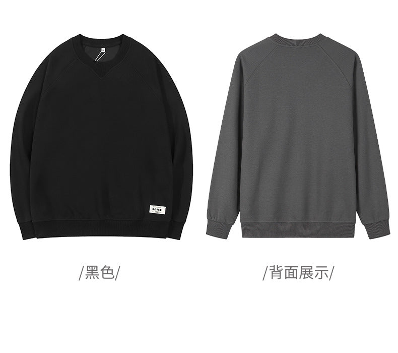 CBD33611-124B 珠地棉260克寬鬆圓領無性別日系長袖(5色)