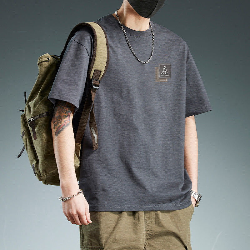 CBE2468-96B 純棉200克短袖港風T恤百搭夏季衣服(5色)