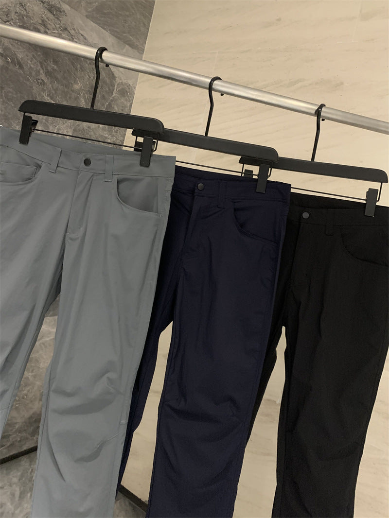 CBA589-1H 夏季薄款3D立裁輕量雙面機織透氣彈力休閒褲長褲(3色)