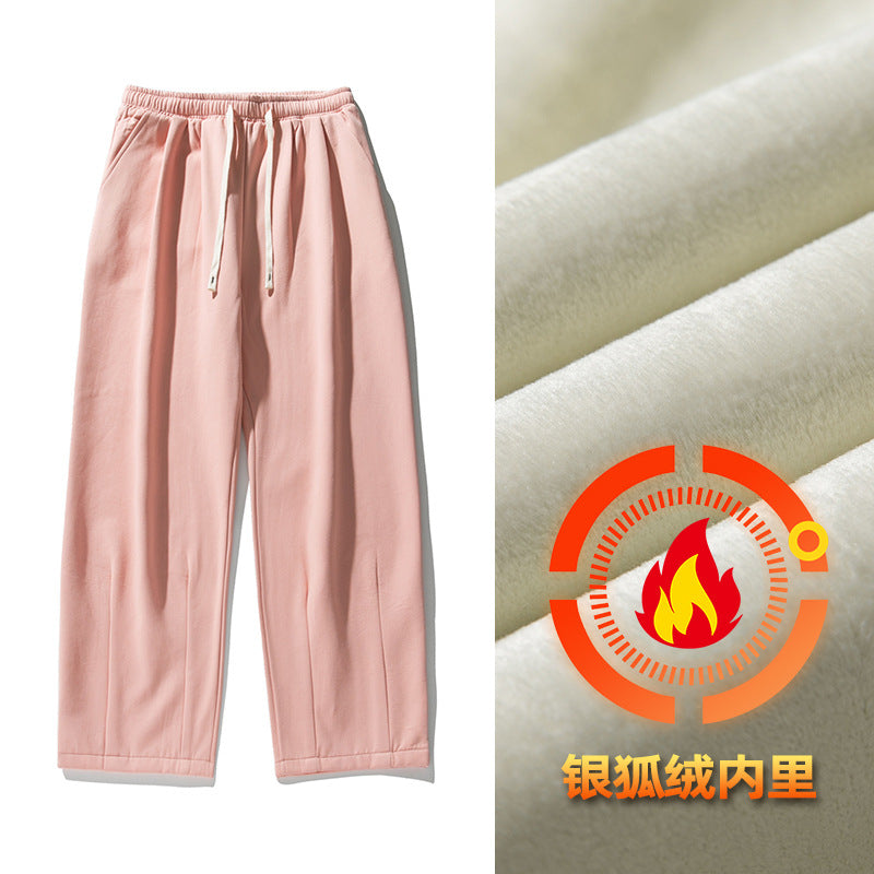 CBAK2148-8H 日系垂感純棉休閒褲春季復古雙打褶設計加絨百搭長褲(多色可選)