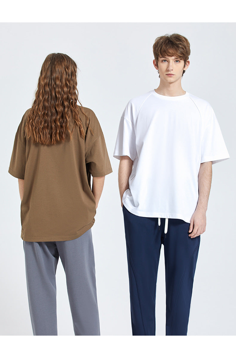 CBE21766-124B 純棉230gT恤男女圓領寬鬆中性短袖(5色)
