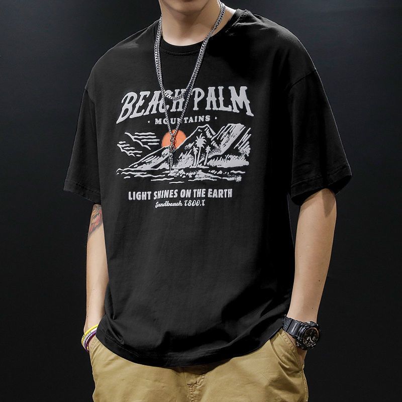 CBE524-96B 純棉200克美式潮流夏季寬鬆潮牌短袖T恤(5色)