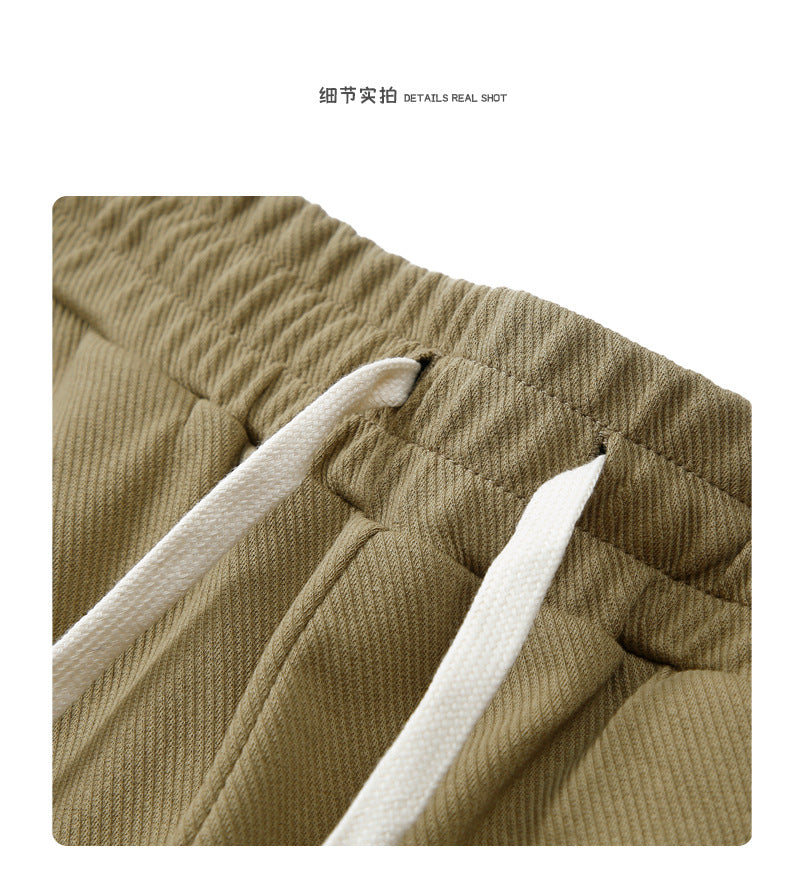 CBA91032-124B 日系秋季300g克斜紋棉復古休閒衛褲寬鬆運動褲(7色)