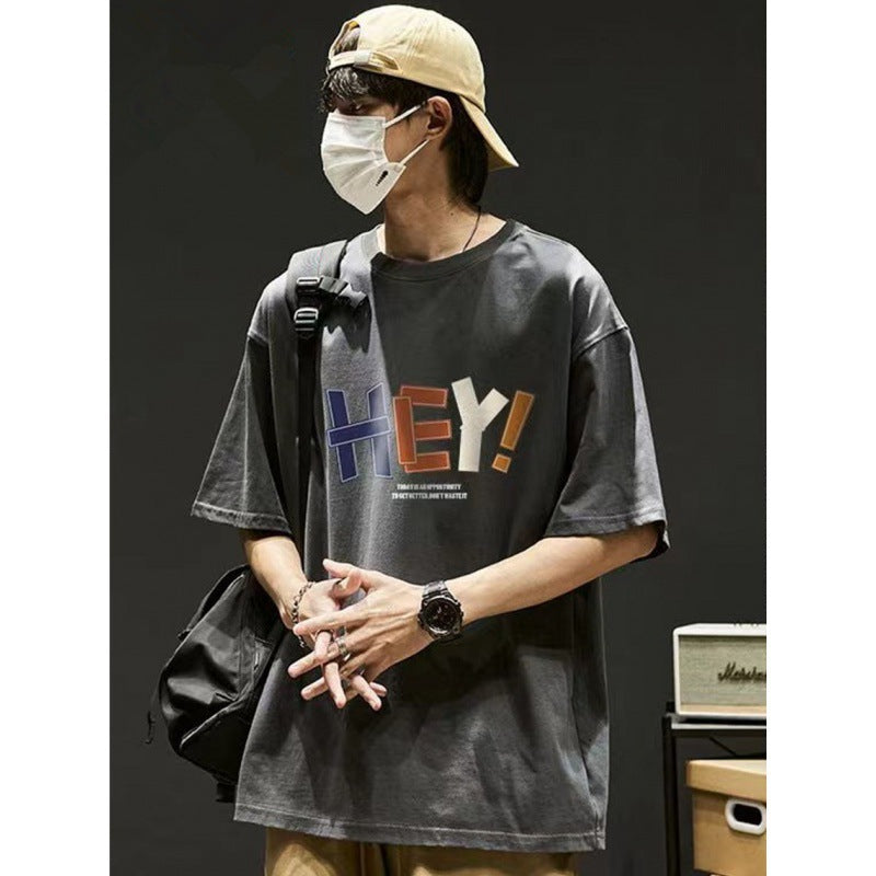 CBE8186-96B 純棉200克短袖夏季打底半袖T恤(4色)