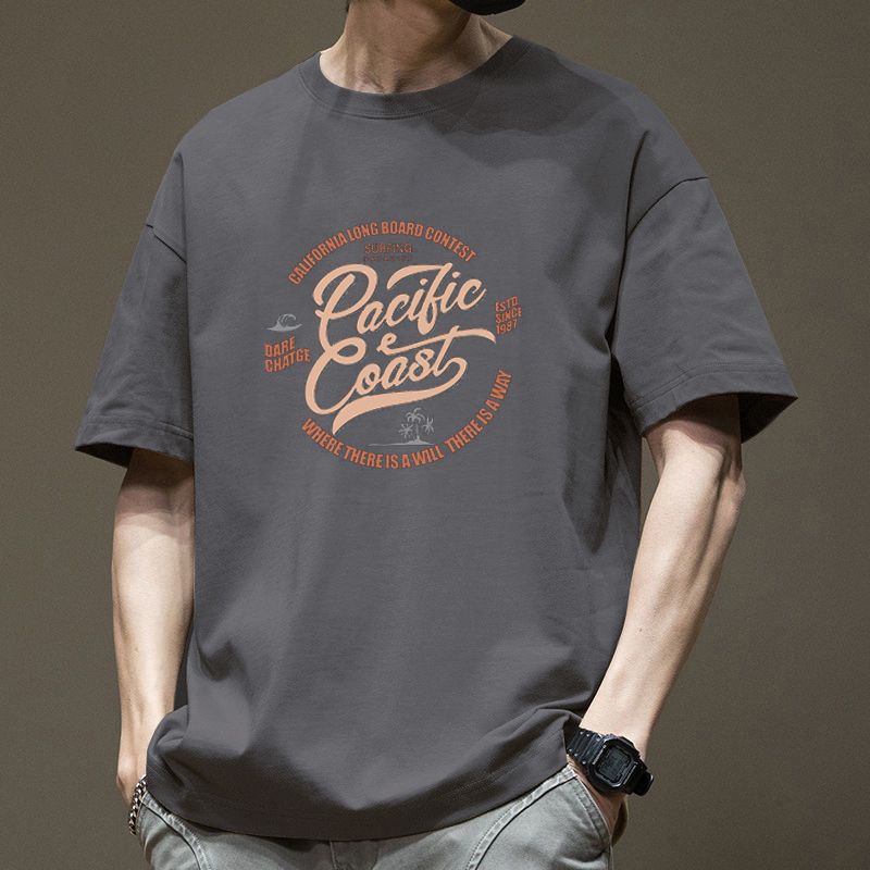 CBE568-96B 純棉200克美式潮流日韓夏季面料短袖T恤(5色)