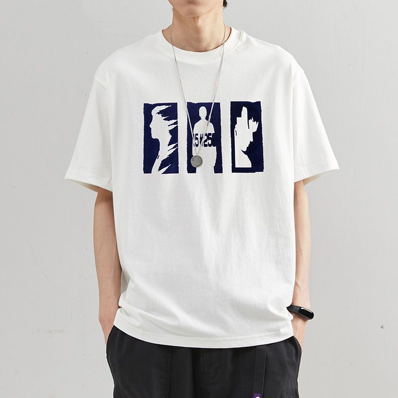 CBE420-96B 純棉200克國潮T恤夏季寬鬆圓領百搭(6色)