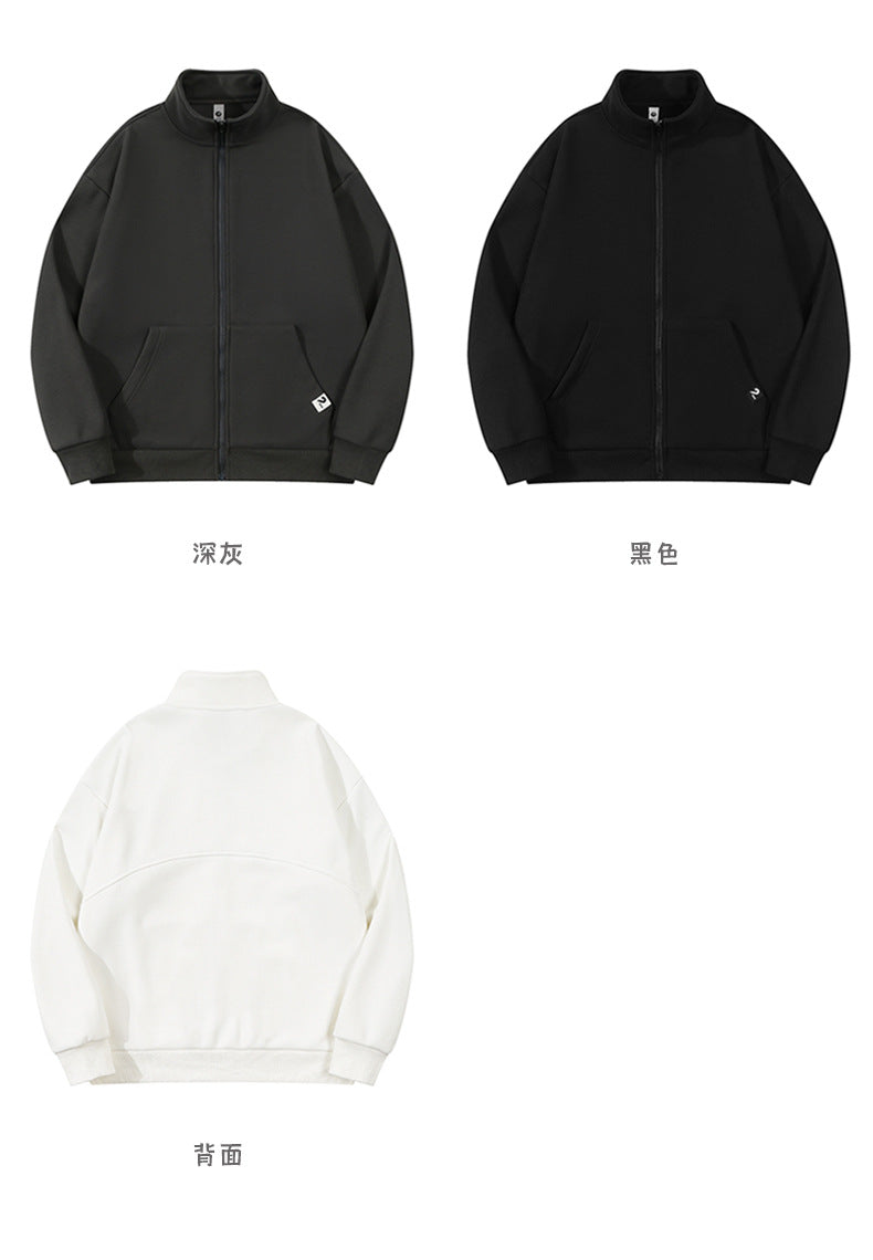 CBC55687-124B 冬季460g厚實保暖加絨衛衣立領拉鍊開衫外套(4色)
