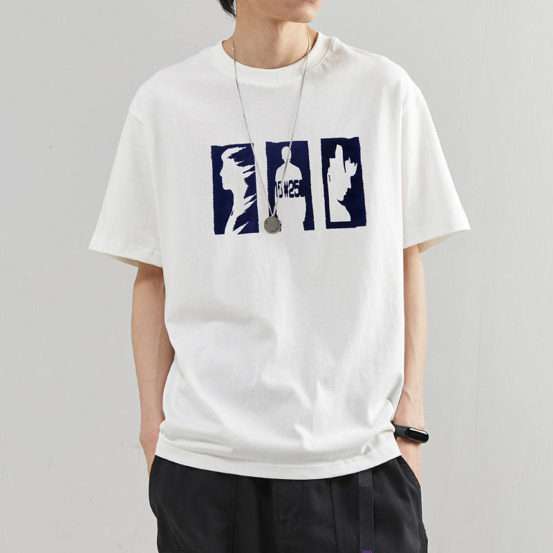 CBE420-96B 純棉200克國潮T恤夏季寬鬆圓領百搭(6色)