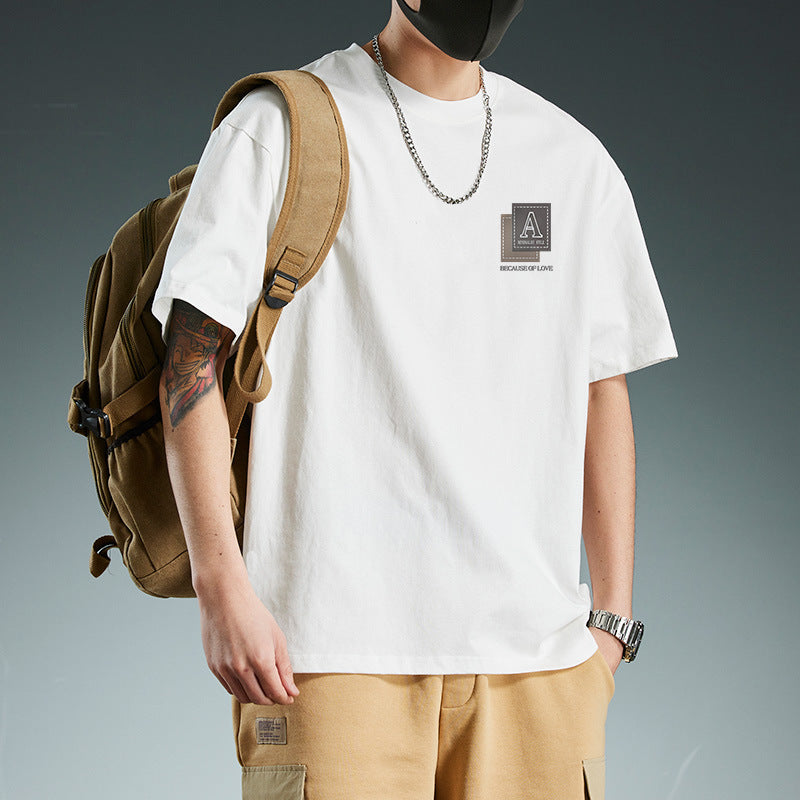CBE2468-96B 純棉200克短袖港風T恤百搭夏季衣服(5色)