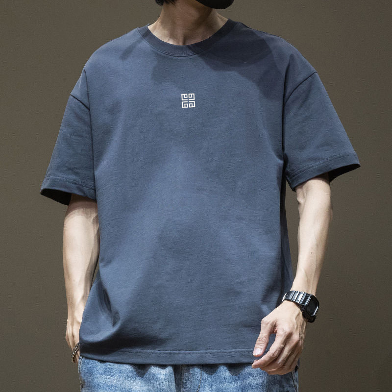 CBE1580-96B 純棉200克簡約短袖T恤潮牌潮流寬鬆半袖(5色)