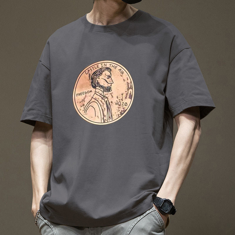 CBE0238-96B 國潮T恤純棉200克夏季印花半袖(6色)