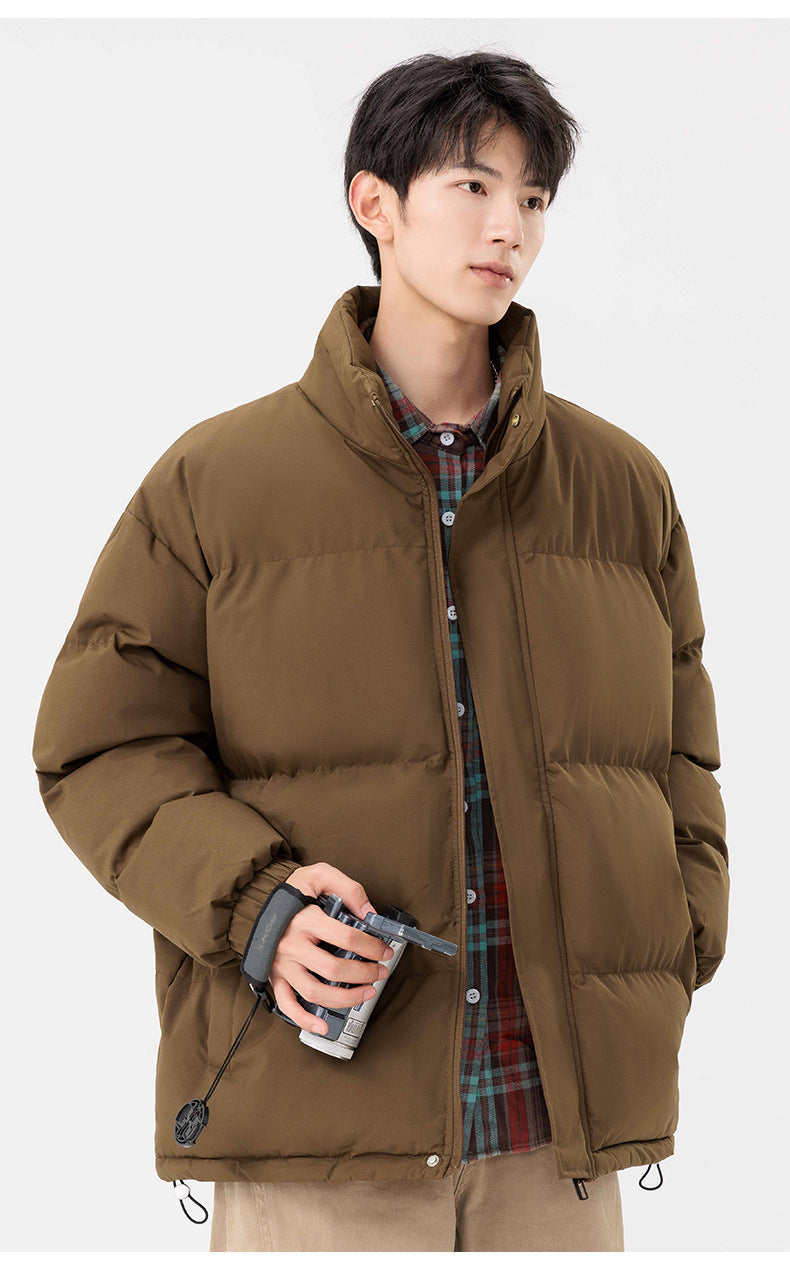 CBC8888-124B 冬季立領棉襖情侶外套加厚棉服寬鬆保暖麵包服男女同款(4色)