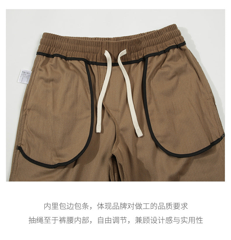 CBA93216-124B 仿燈芯絨長褲斜紋肌理直筒休閒褲(3色)