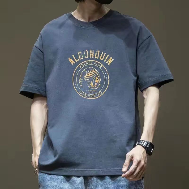 CBE389-96B 純棉200克美式潮流日韓潮牌T恤時尚新款寬鬆圓領(5色)