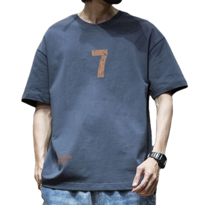 CBE1339-96B 美式純棉200克潮流短袖T恤圓領百搭上衣(5色)