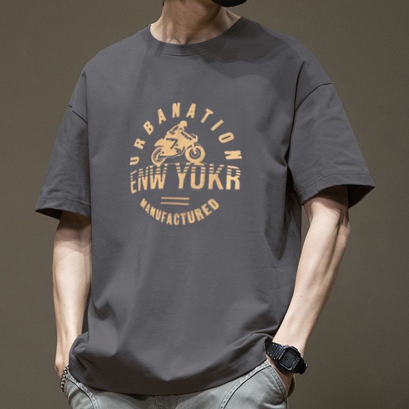 CBE252-96B 純棉200克國潮T恤夏季印花短袖T恤(5色)