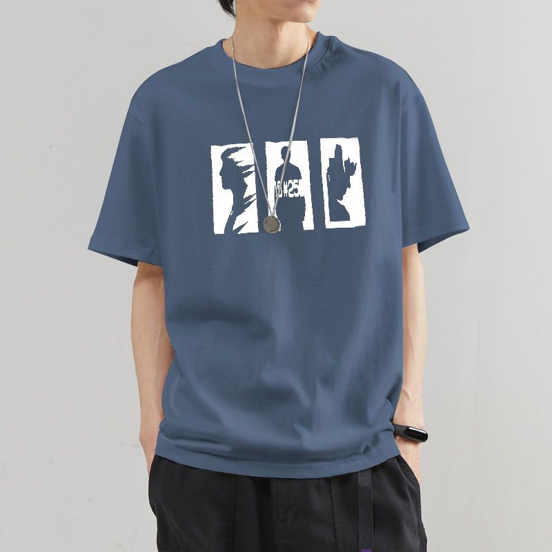 CBE420-96B 純棉200克國潮T恤夏季寬鬆圓領百搭(6色)
